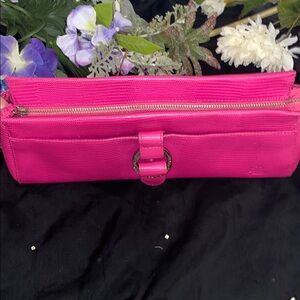 NWOT Lauren Ralph Lauren Pink Wristlet with Glossy Finish